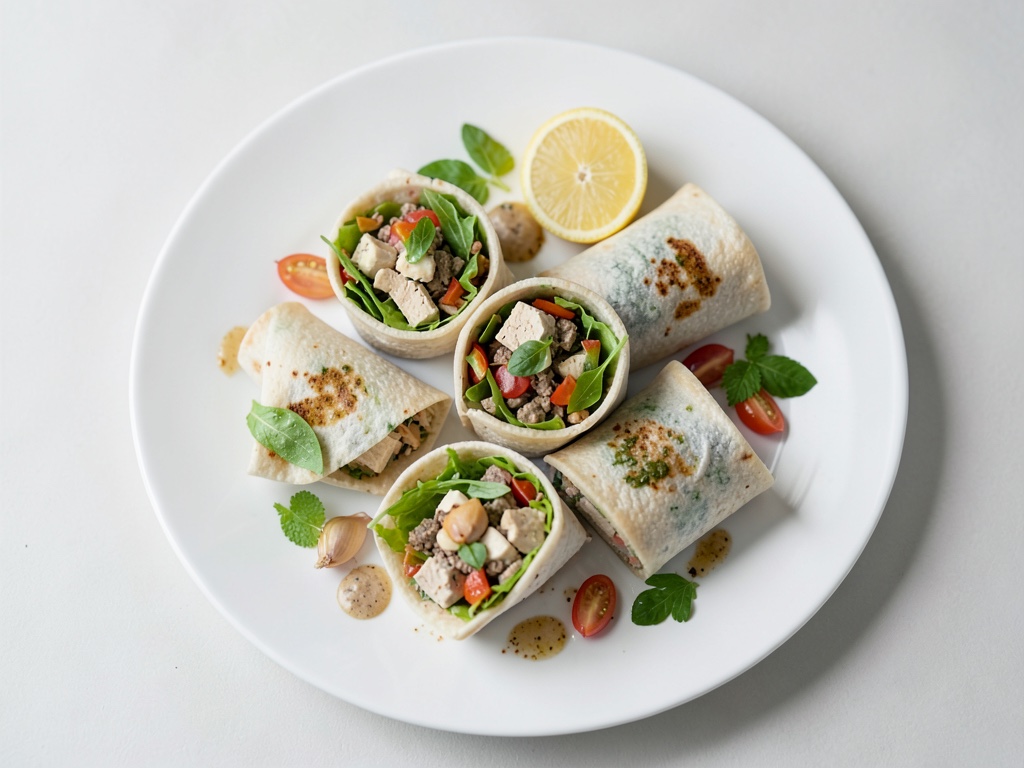Wraps di insalata con tofu