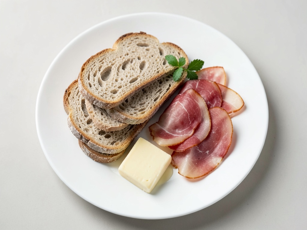 Toast croccante al prosciutto e Gouda con insalata fresca