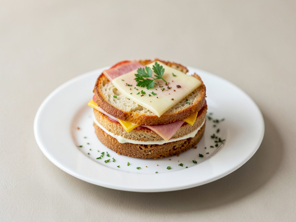 Torta sandwich con formaggio e prosciutto