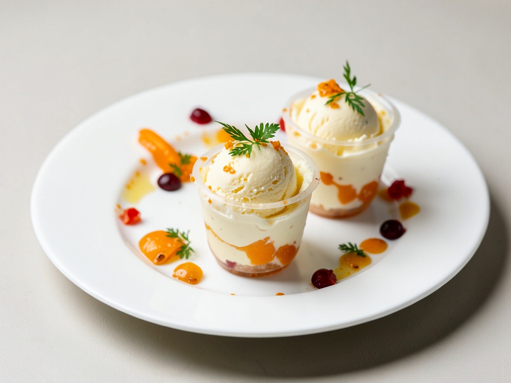 Orangen-Sahne-Eisbecher