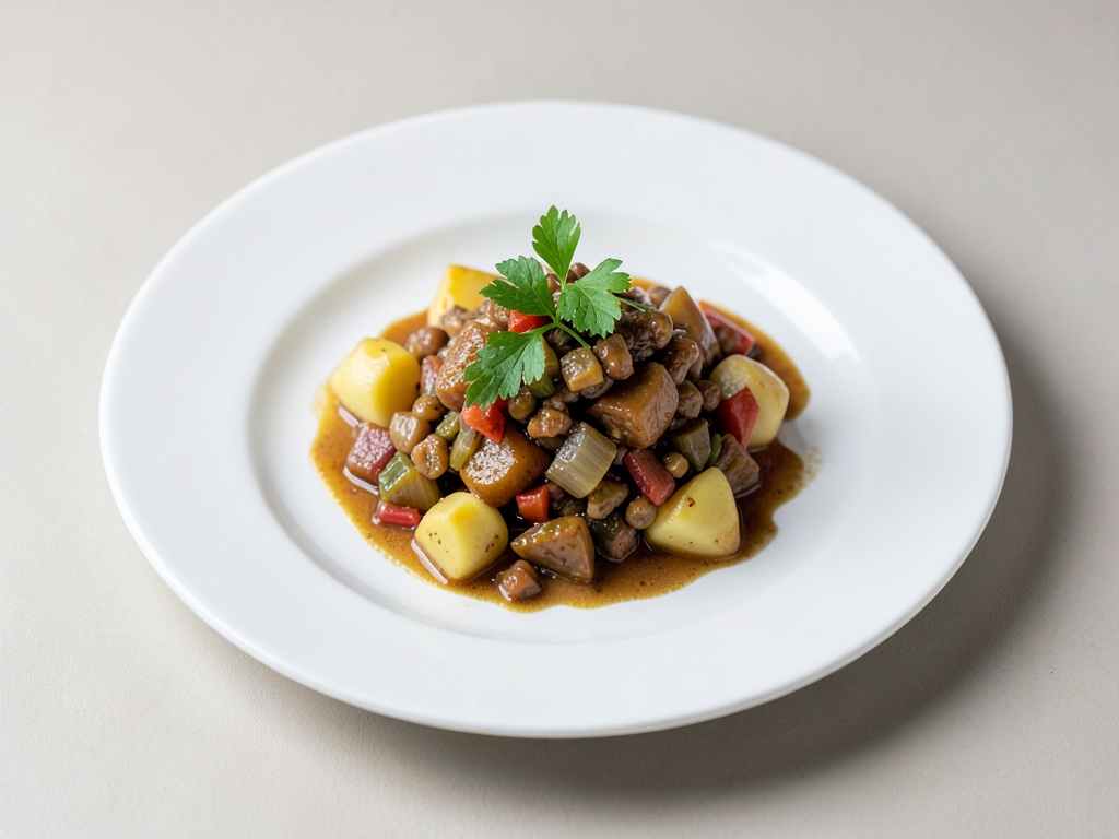 Stufato saporito di crauti e patate