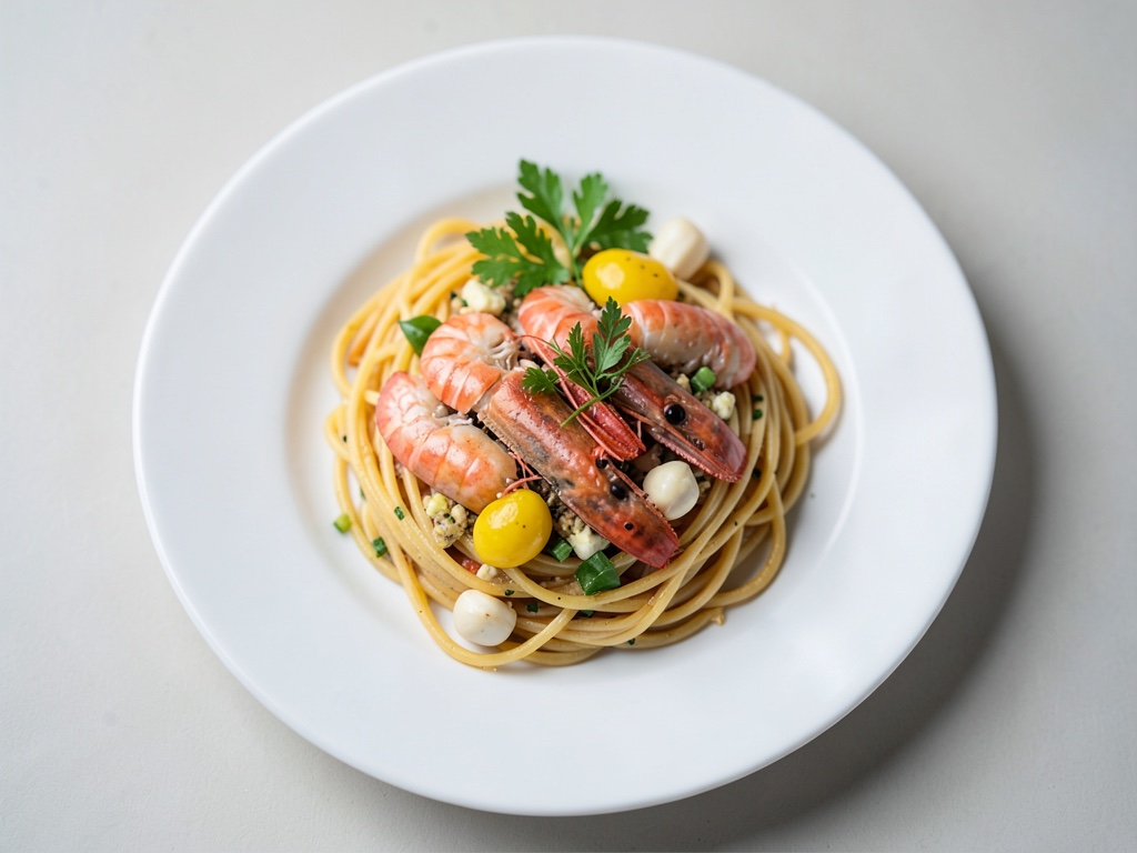 Scharfe Spaghetti mit Garnelen