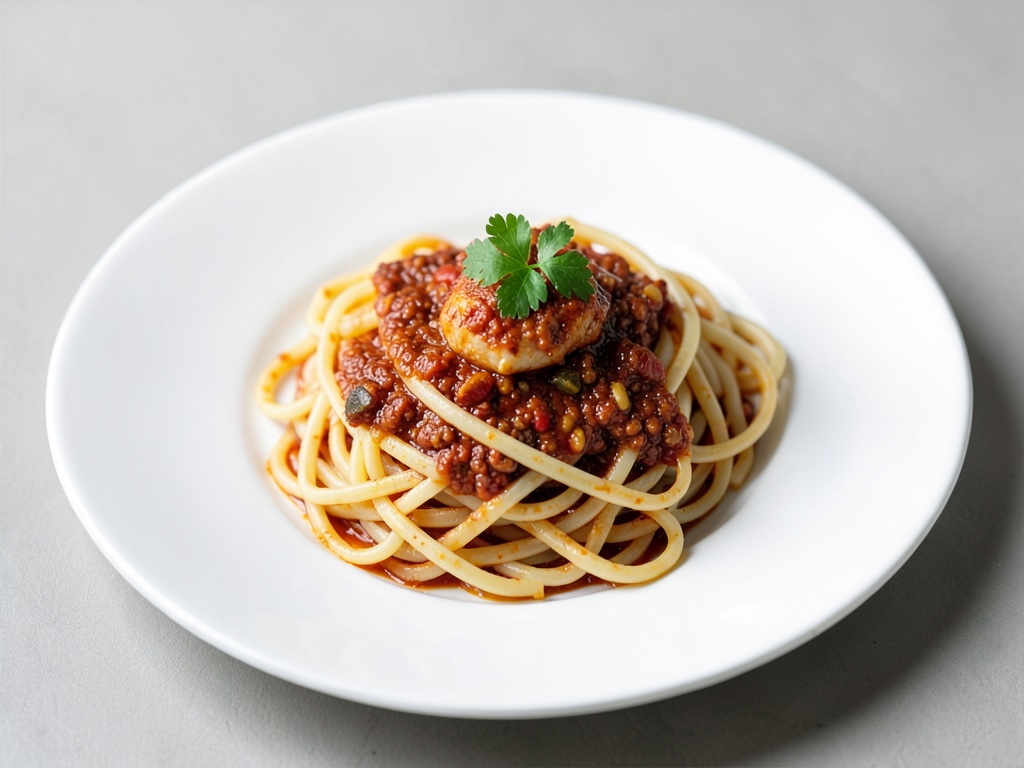 Hausgemachte Scherennudeln mit scharfem Chili-Öl