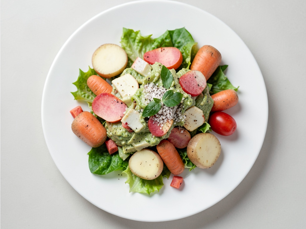 Insalata a strati classica con aringa marinata