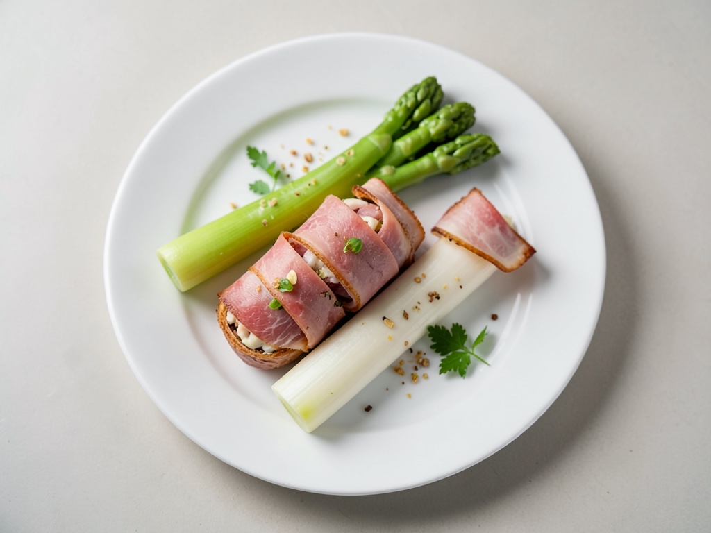 Rotelle croccanti di prosciutto e asparagi