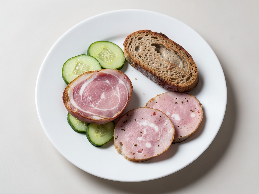 Pan de jamón con pepino