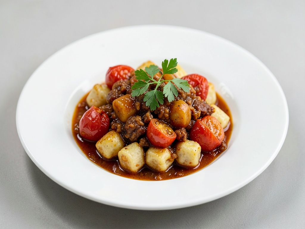 Gnocchi veloci con pomodori stufati