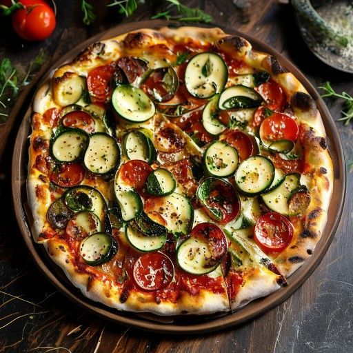 Pizza veloce alla griglia con verdure alla griglia