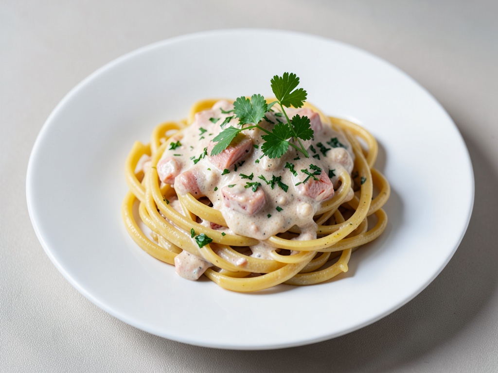 Schnelle Nudeln mit Lachs-Sahnesoße