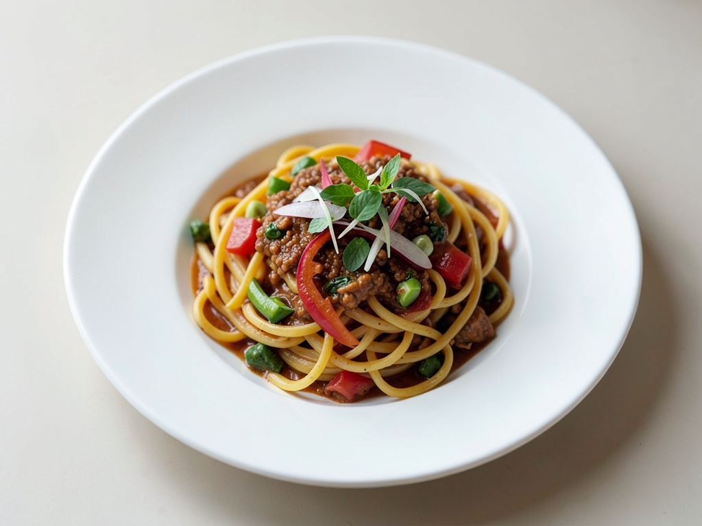Schnelle One-Pot-Pasta im asiatischen Stil