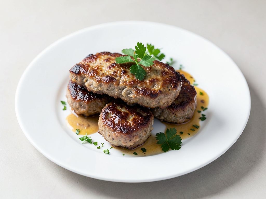 Atractivos hamburguesas de schnitzel de freidora de aire