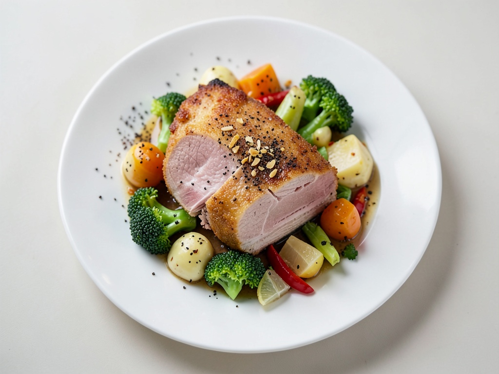 Crispy Pork Schnitzels with Creamy Kohlrabi and Lemon Crumbs