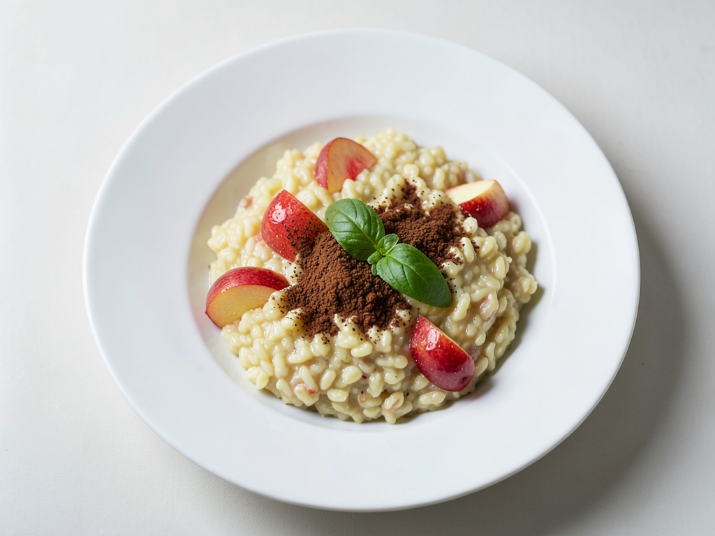 Risotto alla mela al cioccolato