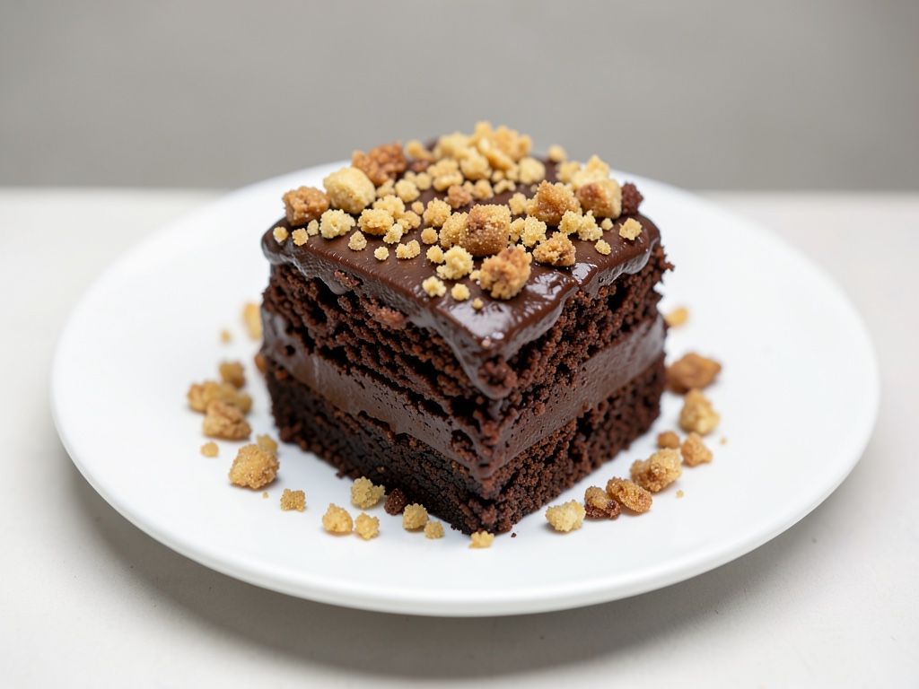 Schokoladen-Birnen-Kuchen mit Streuseln