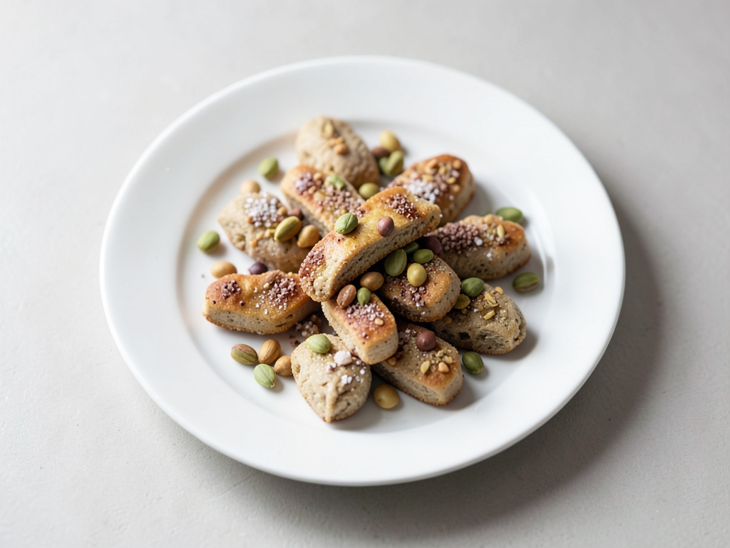 Biscotti croccanti al cioccolato, zenzero e pistacchio