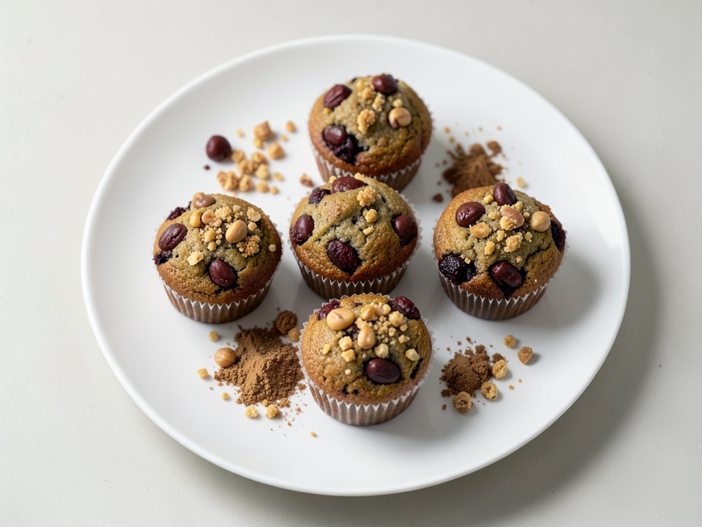 Schoko-Pfirsich-Muffins mit Streuseln