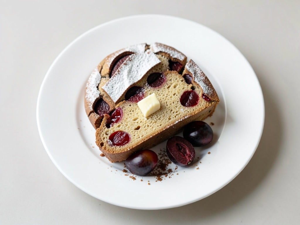 Schoko-Pflaumen-Kuchen mit Zimt-Baiser