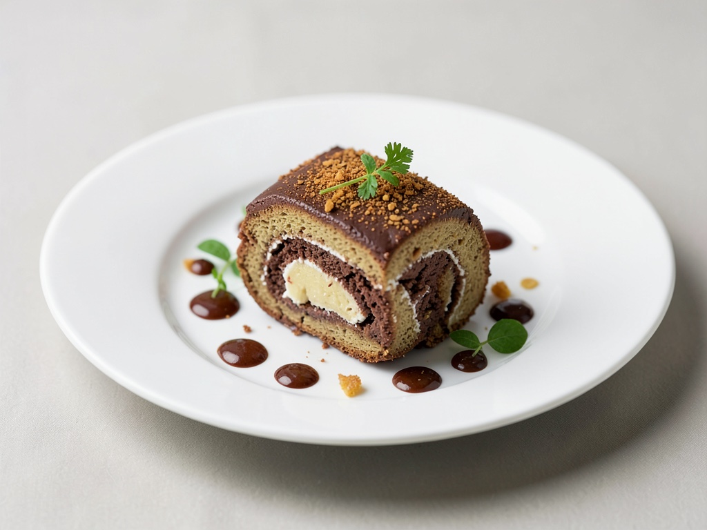 Rotolo di Pan di Spagna alla Banana Stracciatella al Cioccolato