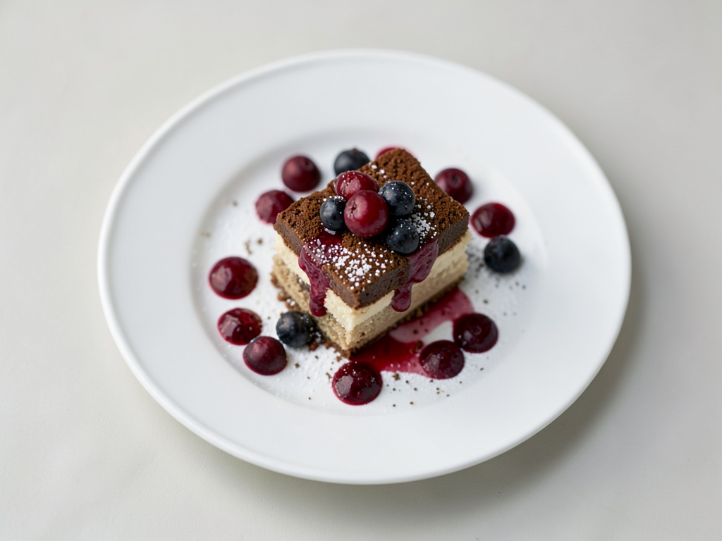 Schoko-Trifle mit Gin-Himbeeren