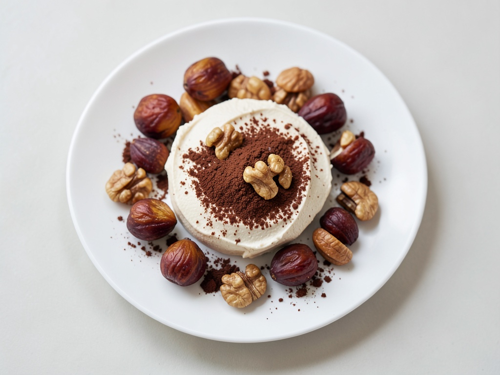 Crema de chocolate con dátiles y nueces