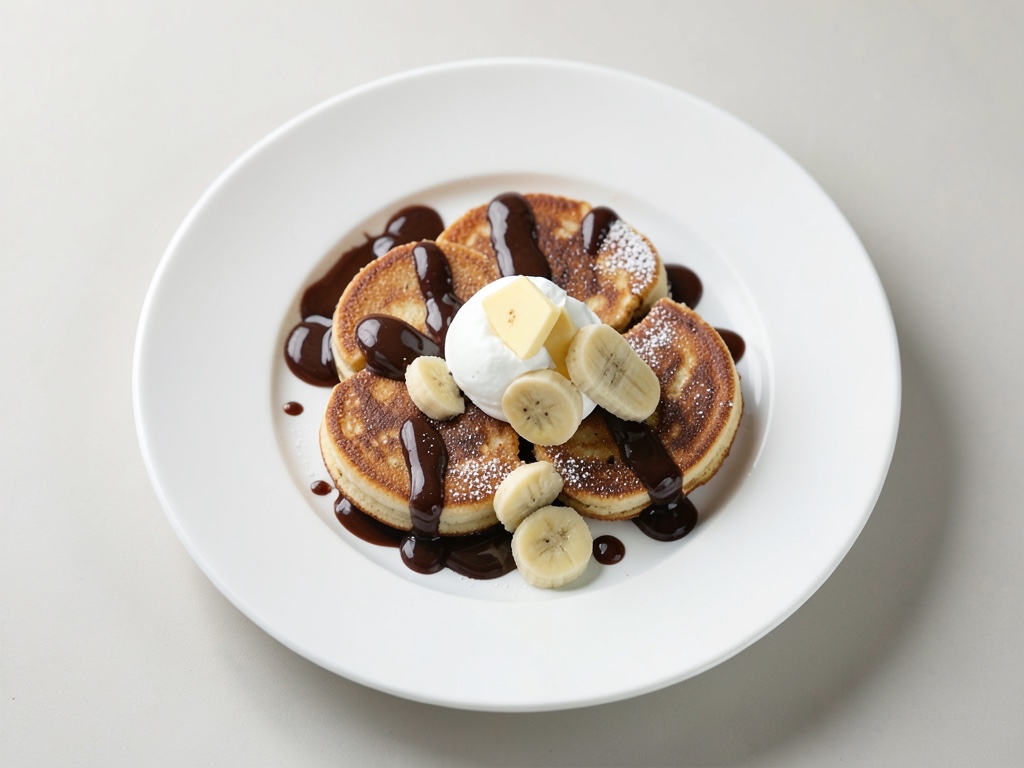 Schoko-Crêpes mit Bananen-Sahne-Füllung