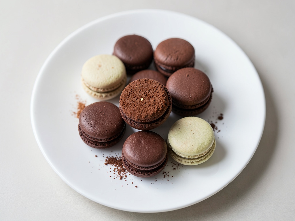 Macaron al cioccolato croccanti