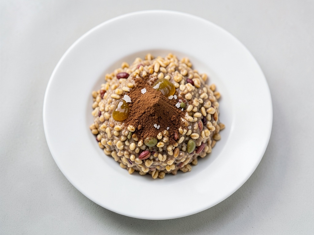 Porridge cremoso de chocolate y avena
