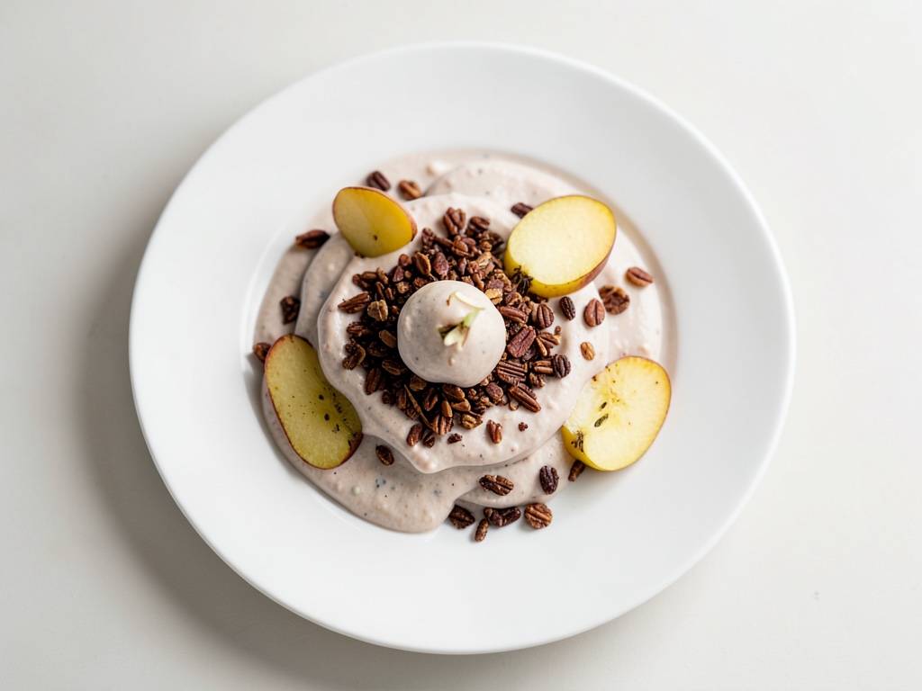 Schokoladenjoghurt mit Birne