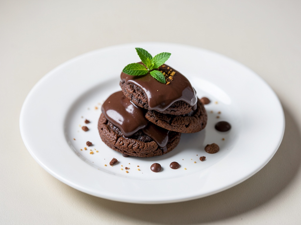 Doppio biscotto al cioccolato con glassa