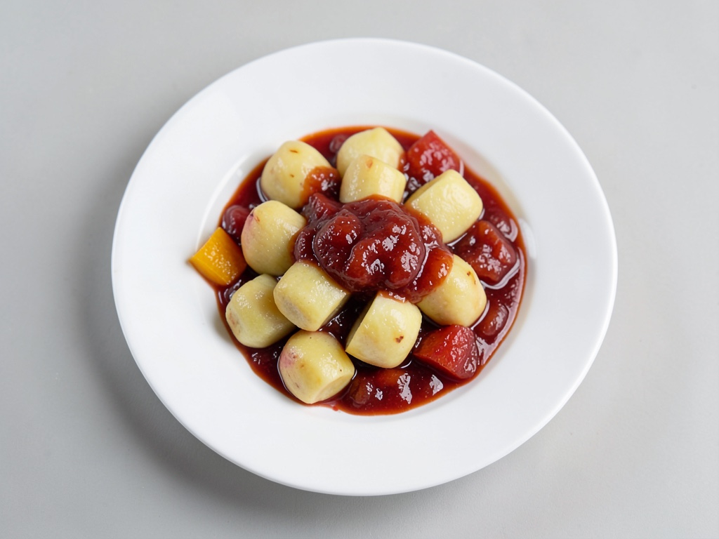 Schupfnudeln con composta di arance e mele