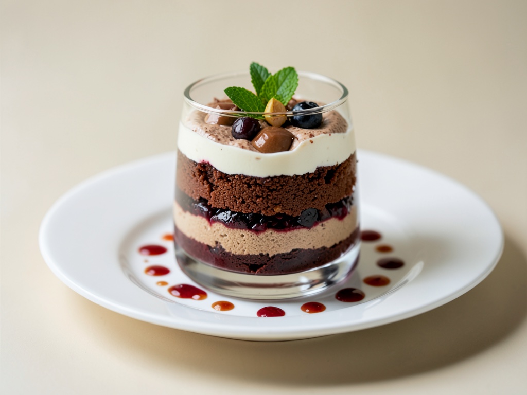 Schwarzwälder Kirschtorte im Glas