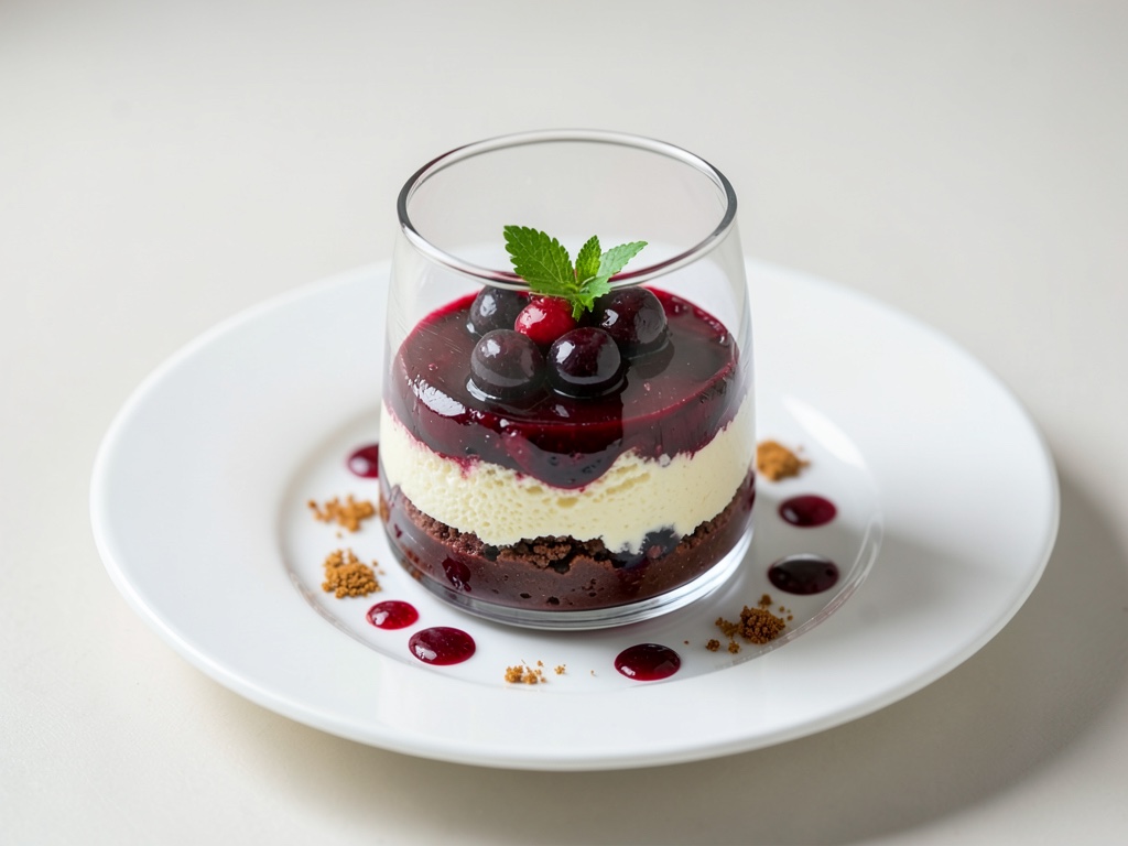 Schwarzwälder Kirsch Dessert im Glas