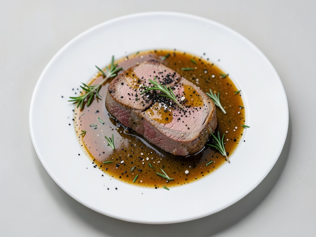 Fillet de porc tendre avec glaçage miel-herbes