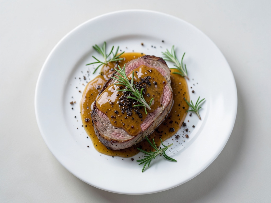 Tenero filetto di maiale con salsa al miele e erbe