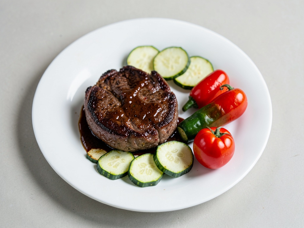 Steaks de porc juteux avec trempette Mojo et légumes sautés