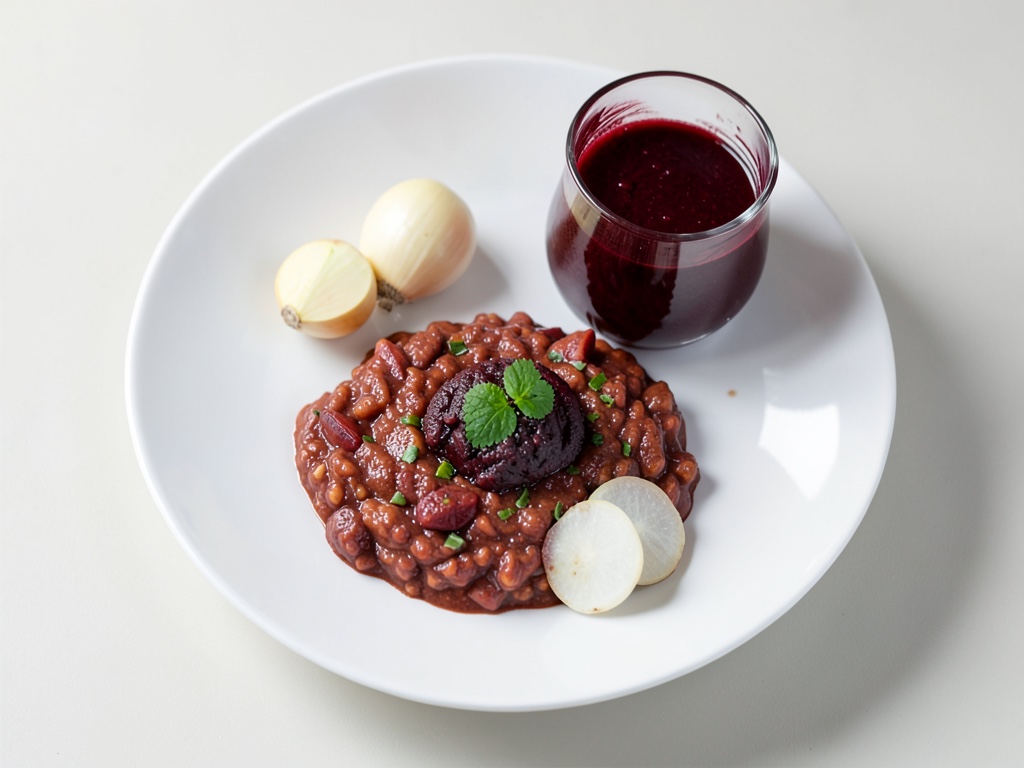 Rombo con risotto di barbabietola rossa