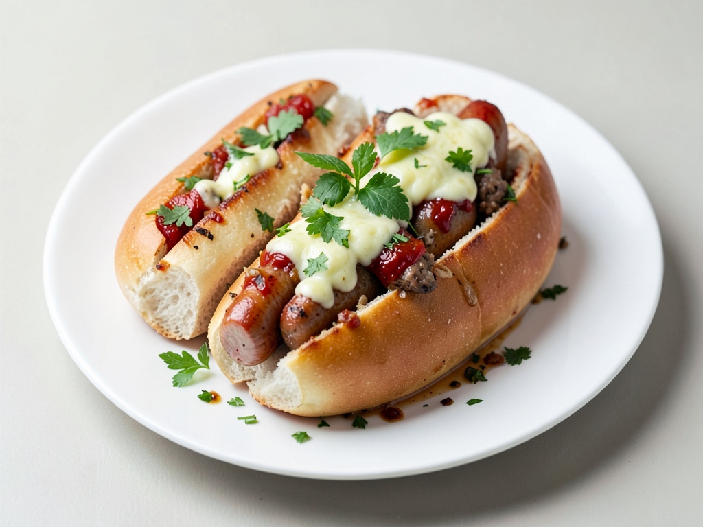 Panini per hot dog fatti in casa con condimenti