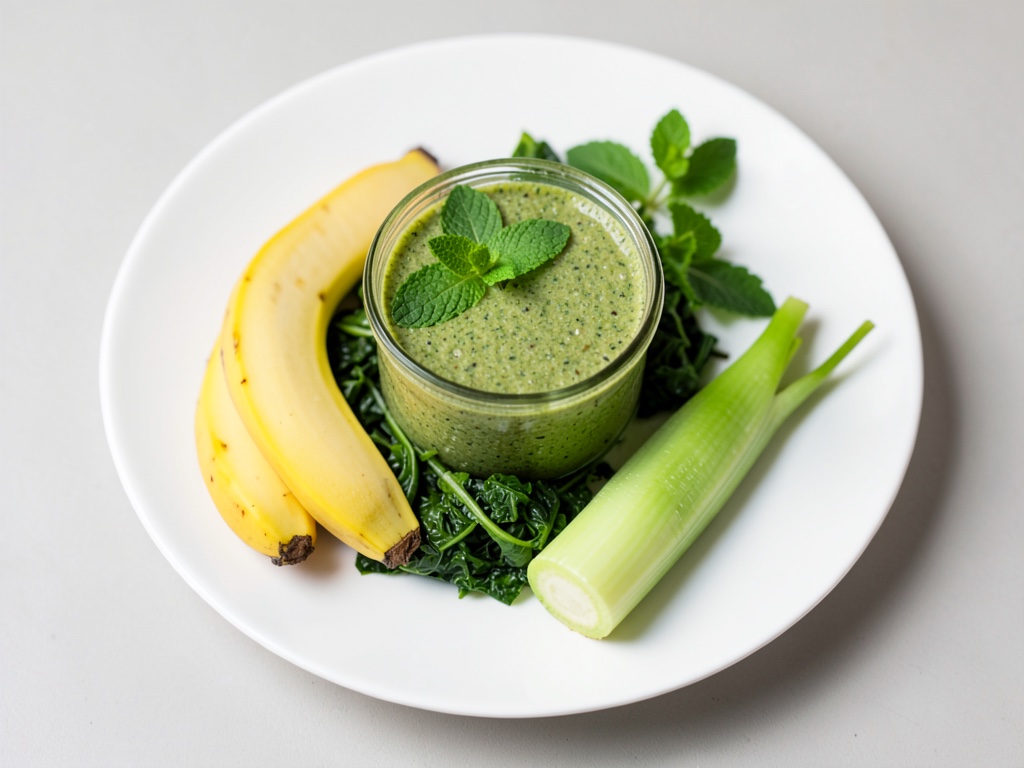 Sellerie-Grünkohl-Bananen-Smoothie