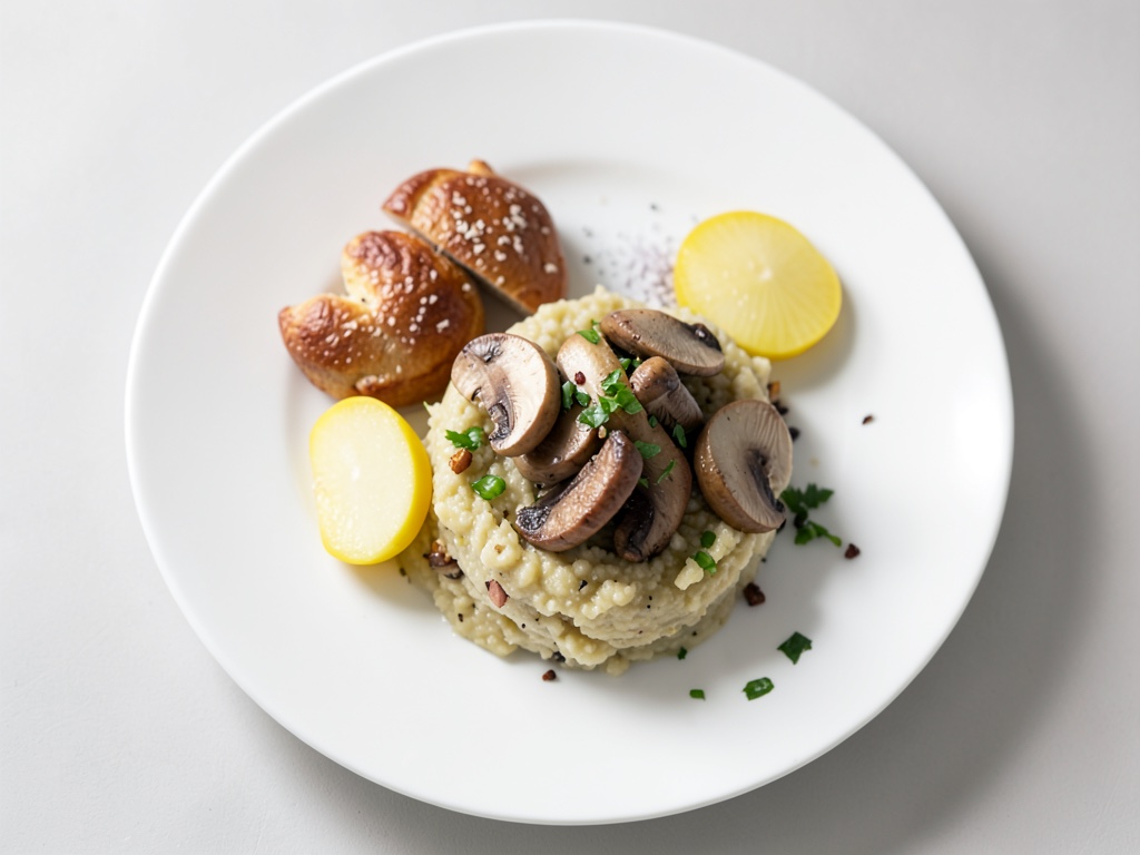 Boulettes de pain aux champignons à la crème
