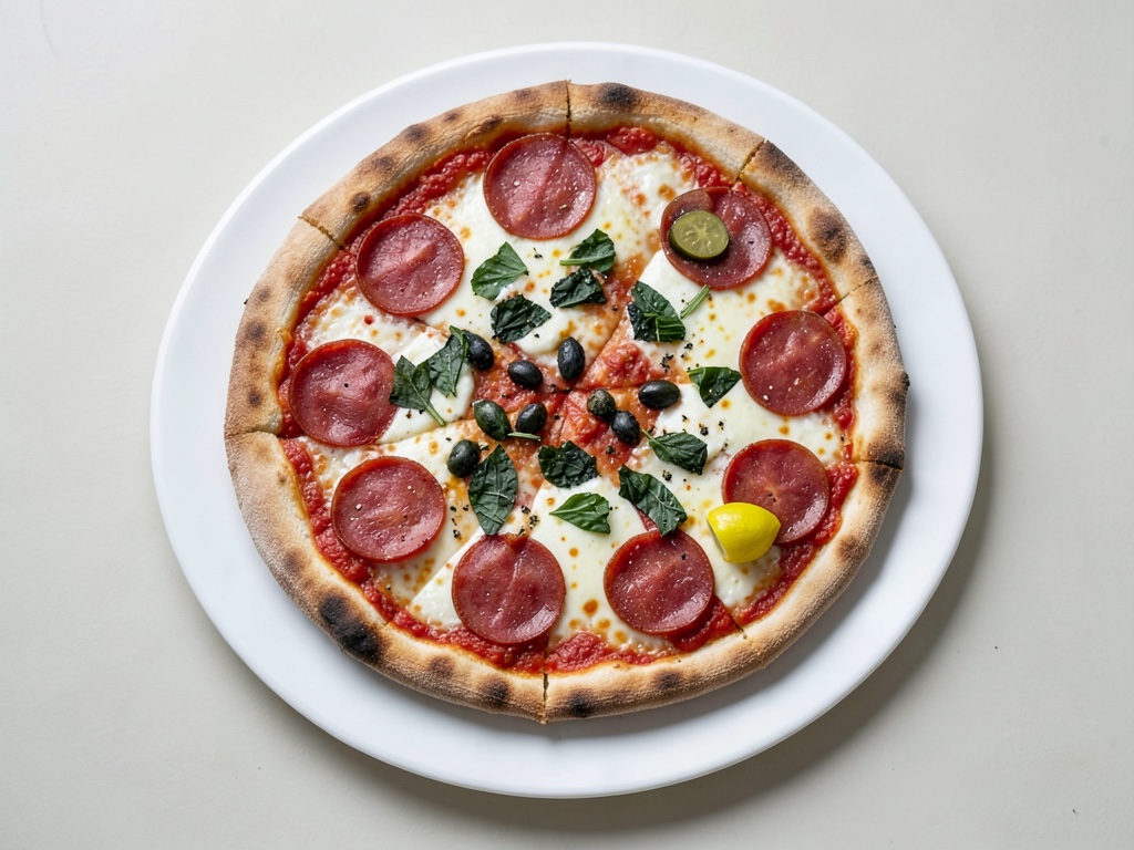 Pizza croccante con prosciutto di Serrano e miscela fresca di erbe