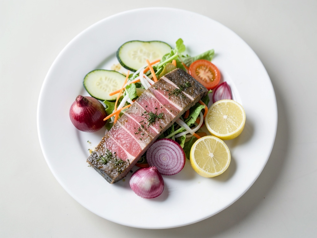 Sesam-Lachs mit asiatischem Gurkensalat