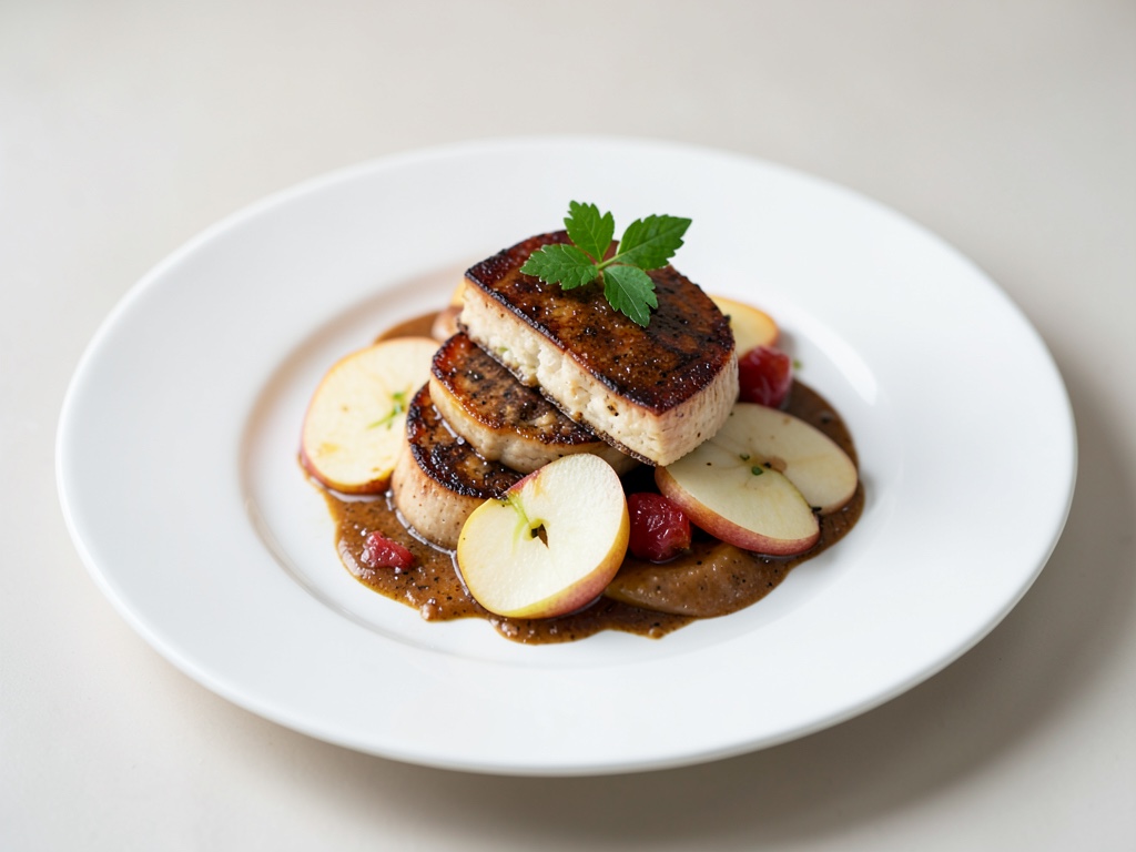 Skyr con rodajas de manzana fresca