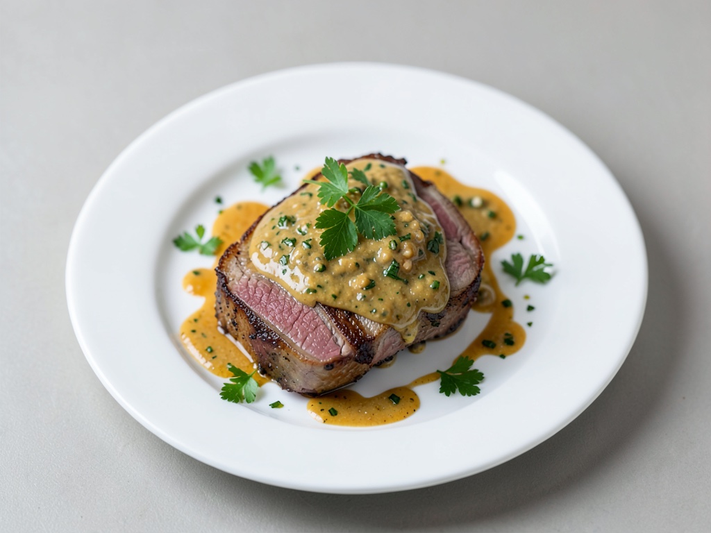 Sous-vide Roastbeef mit frischer Remoulade