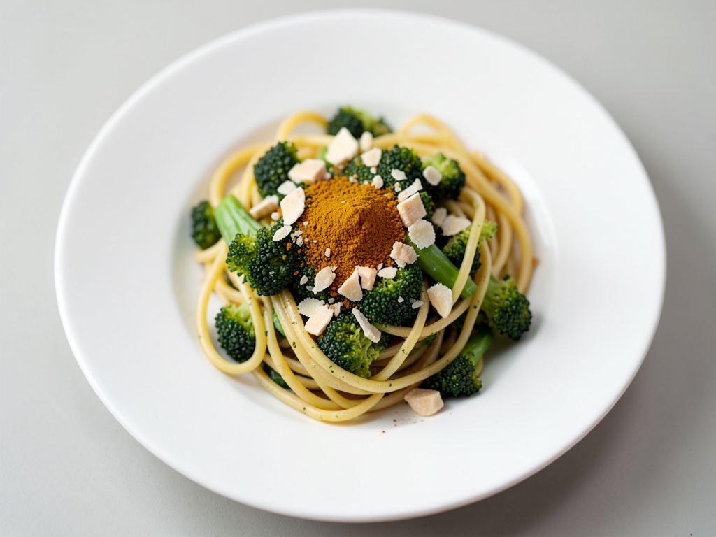 Cremige Spaghetti mit geröstetem Blumenkohl und knusprigen Bröseln