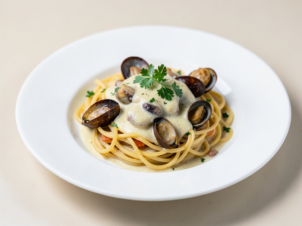 Spaghetti mit Miesmuscheln in Weißweinsoße