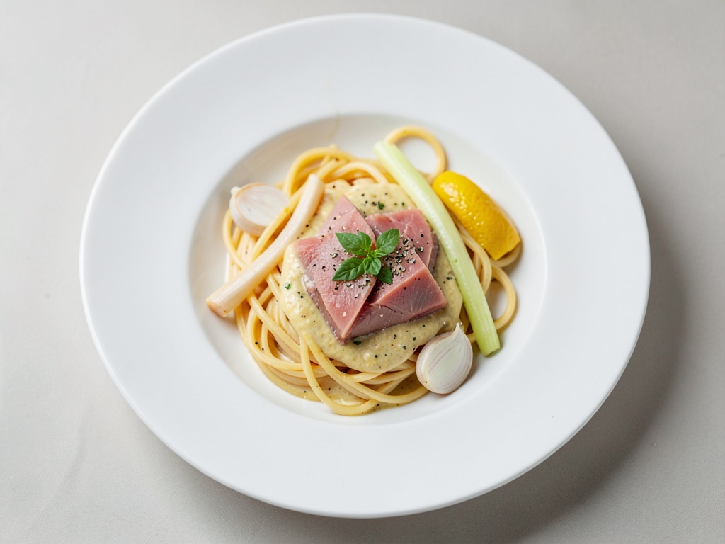 Spaghetti mit Räucherlachs in Zitronen-Creme-Sauce