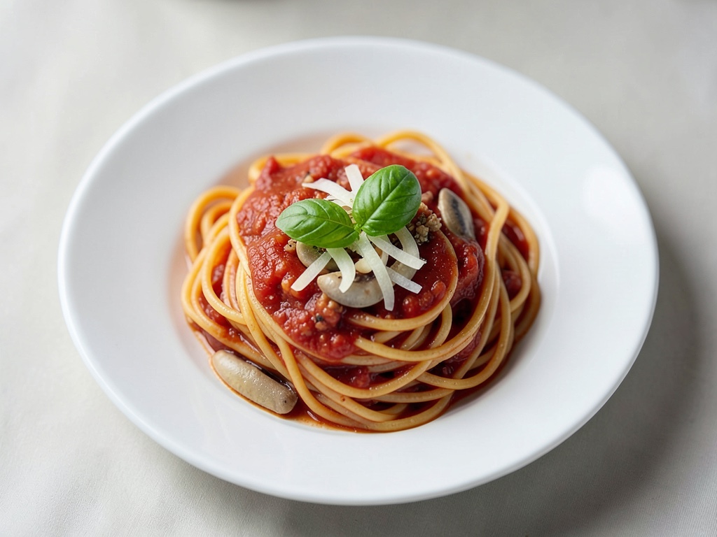 Klassische Spaghetti mit frischer Tomatensoße