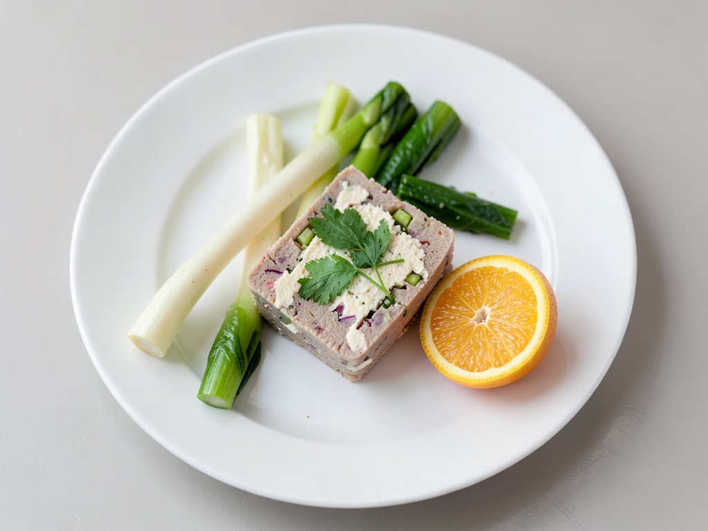Terrine glacée à l'asperge et au fromage de chèvre