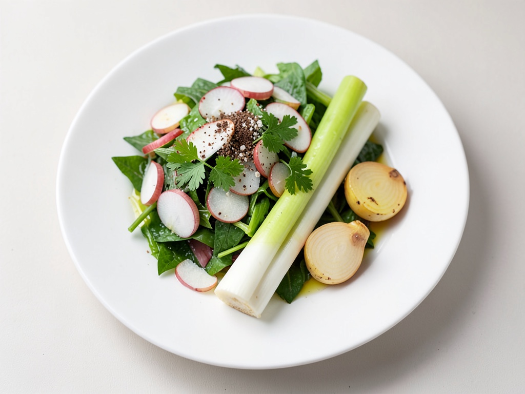 Insalata di asparagi con cipolle e prezzemolo