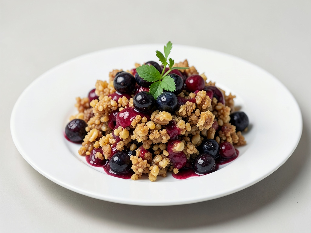 Knuspriges Spekulatius-Crumble mit Beeren